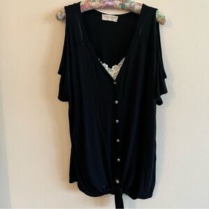 Women’s V neck Cold Shoulder Cardigan